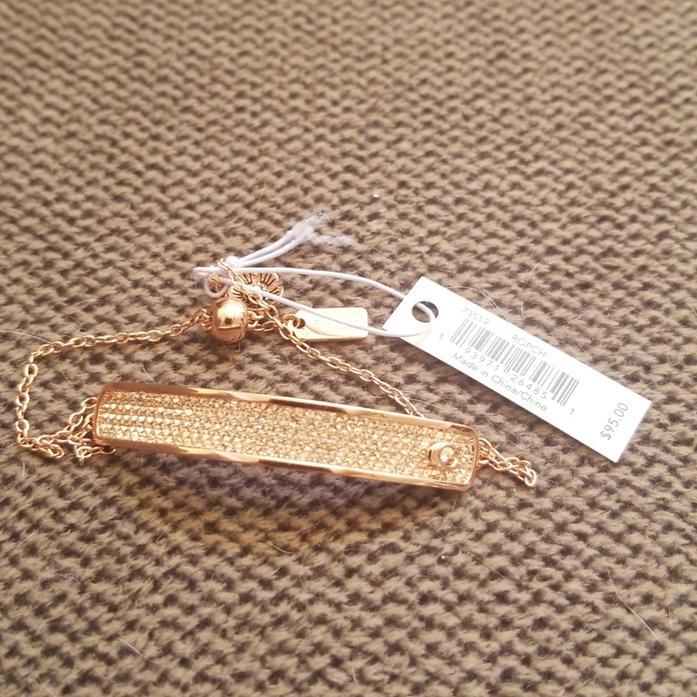 NWT rose gold coach bracelet